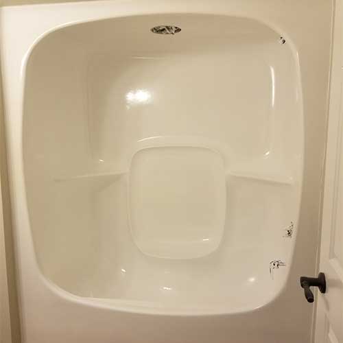 Fiberglass surround refinish — after refinishing, Charlotte, NC