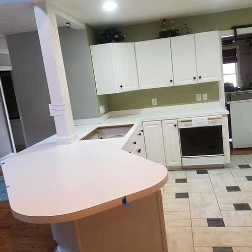 Kitchen countertop — before refinishing