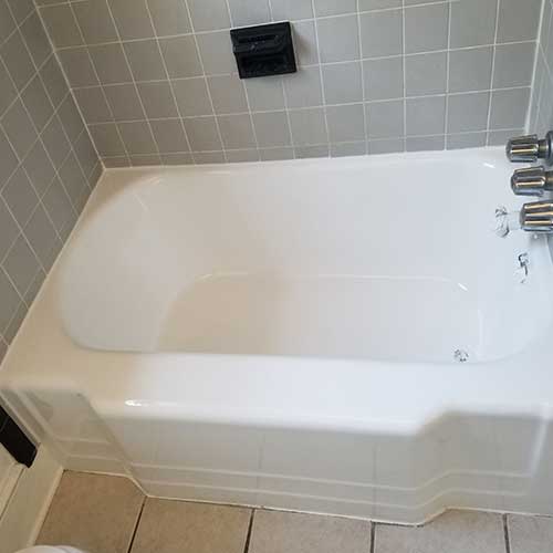 Cast iron tub restoration — after refinishing, Raleigh, NC